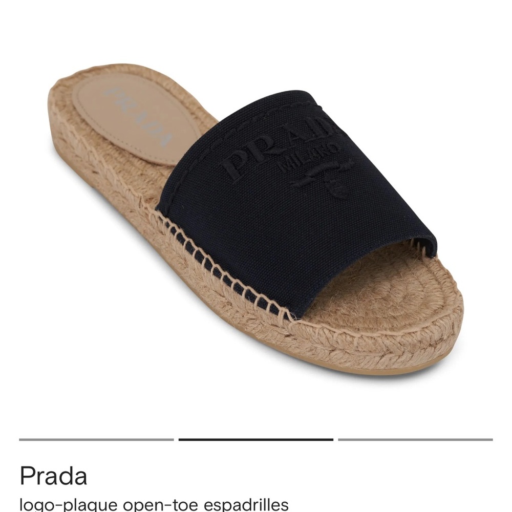 Prada Black Espadrille Slides - Picture 4 of 4